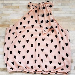 H&M Halter Heart Print Shirt